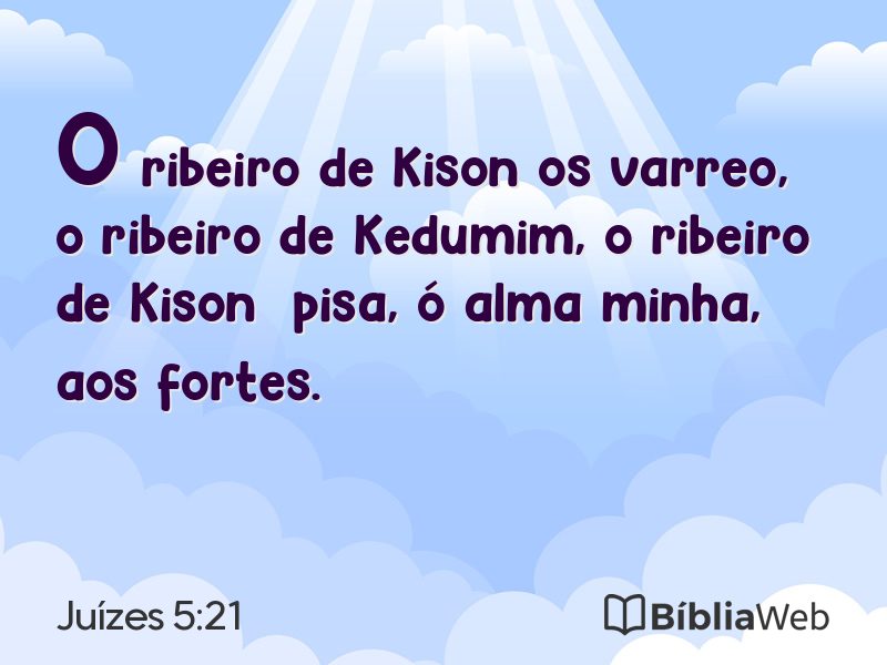 Juízes 5:21 em imagem para compartilhar
