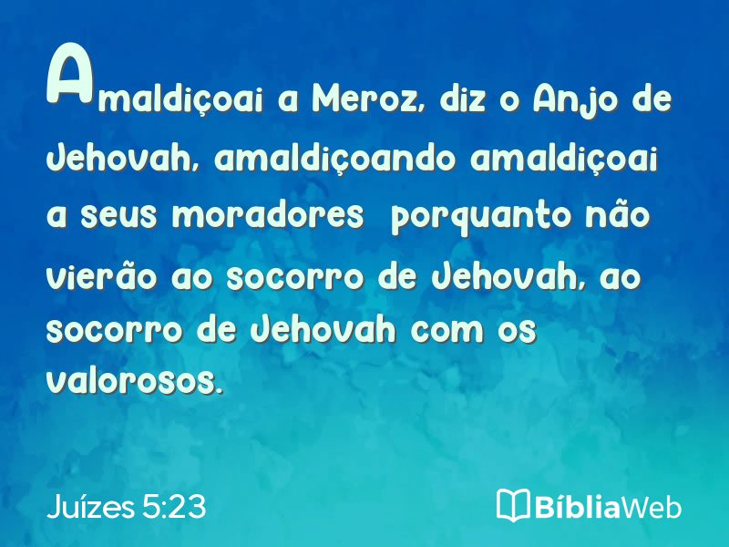 Juízes 5:23 em imagem para compartilhar