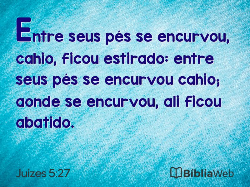 Juízes 5:27 em imagem para compartilhar