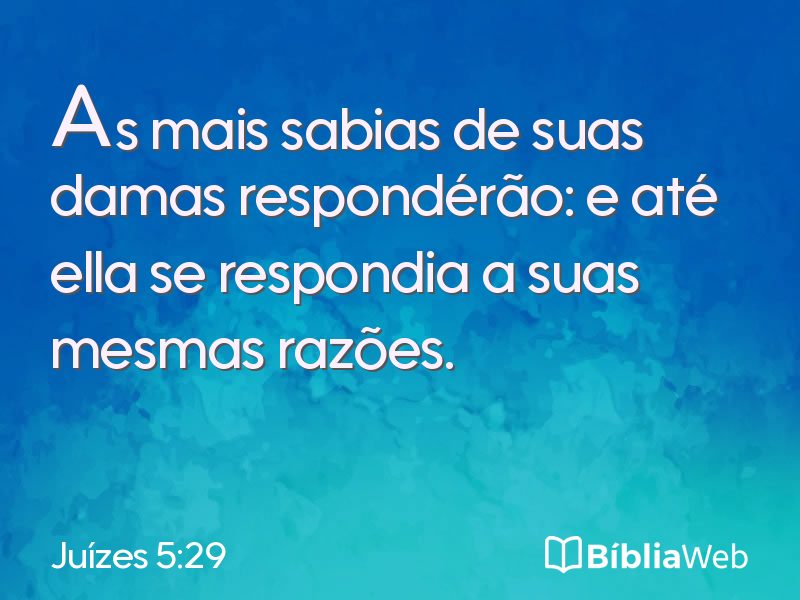 Juízes 5:29 em imagem para compartilhar