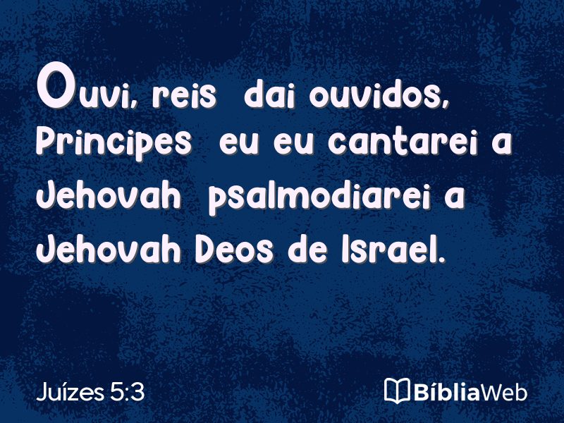 Juízes 5:3 em imagem para compartilhar