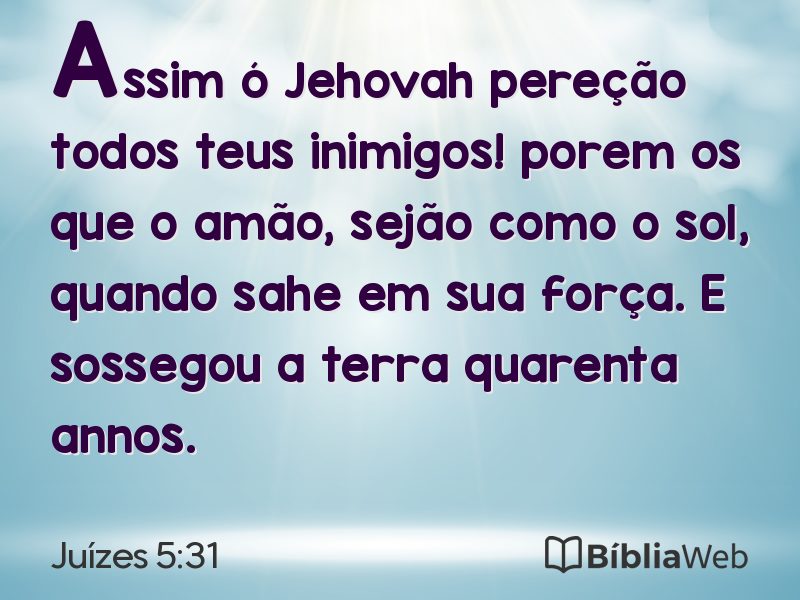 Juízes 5:31 em imagem para compartilhar