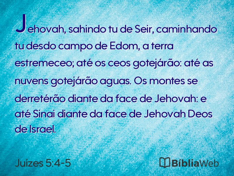 Juízes 5:4-5 em imagem para compartilhar
