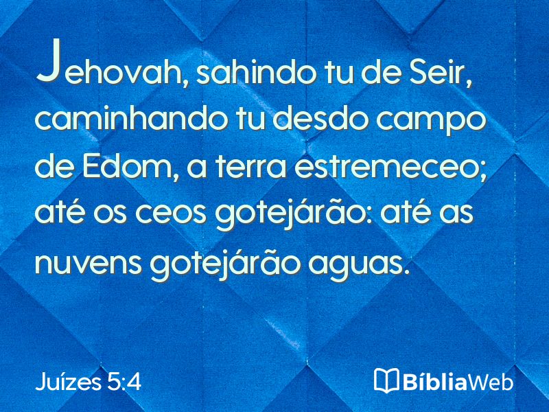 Juízes 5:4 em imagem para compartilhar