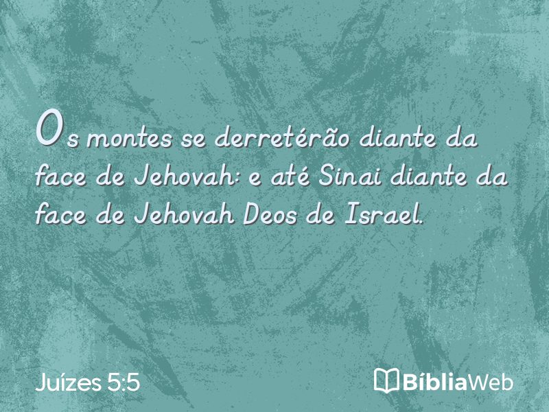 Juízes 5:5 em imagem para compartilhar