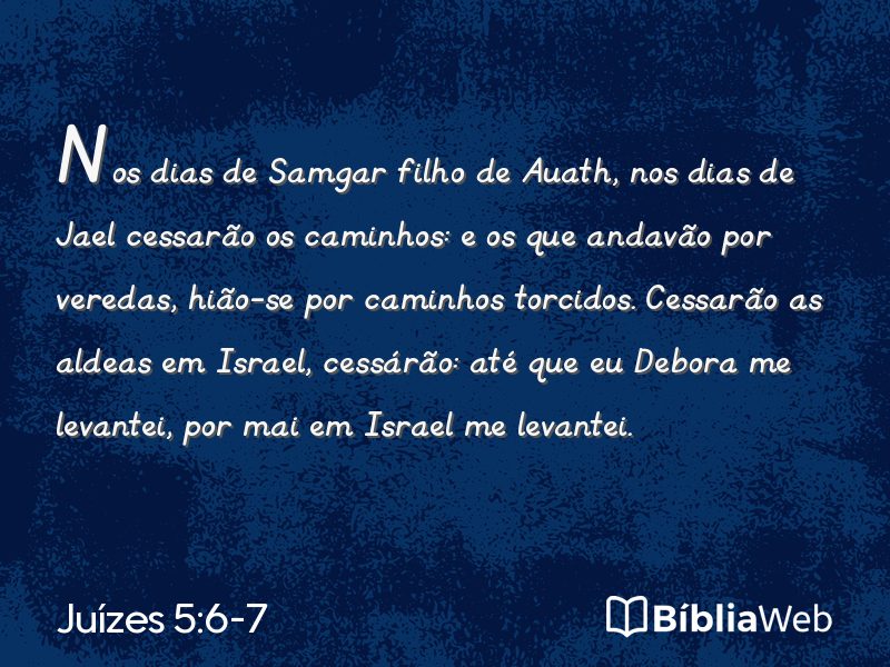 Juízes 5:6-7 em imagem para compartilhar