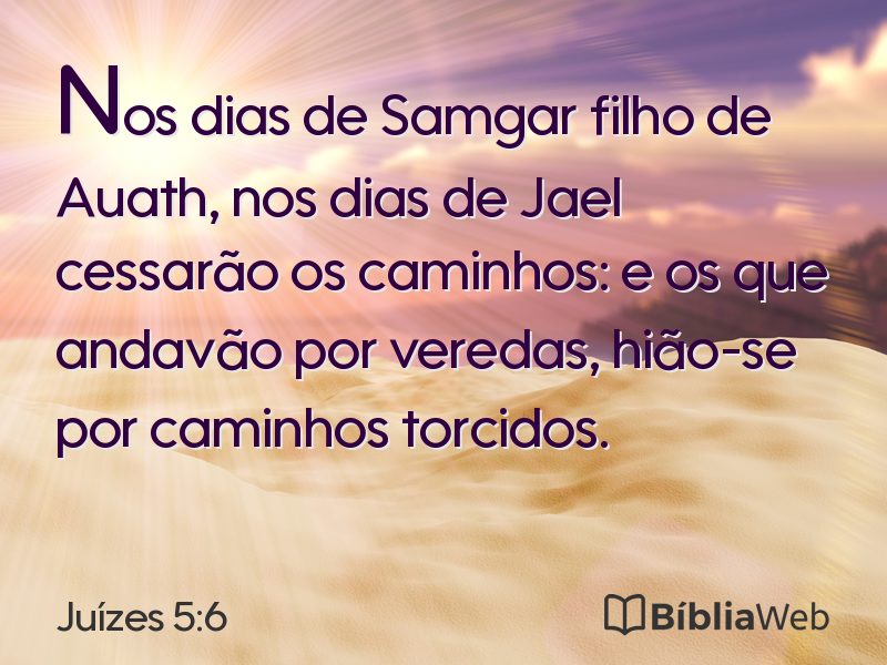 Juízes 5:6 em imagem para compartilhar