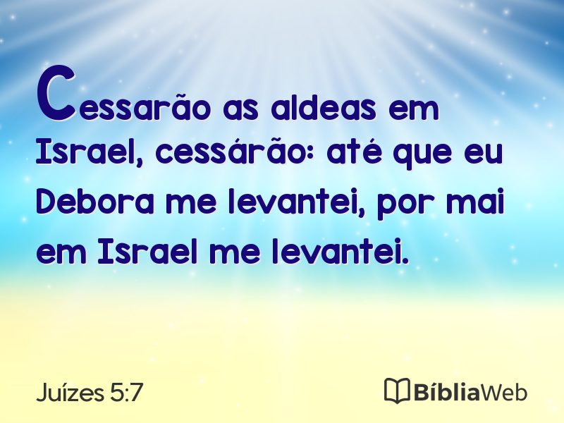 Juízes 5:7 em imagem para compartilhar