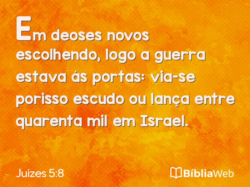 Juízes 5:8 em imagem para compartilhar