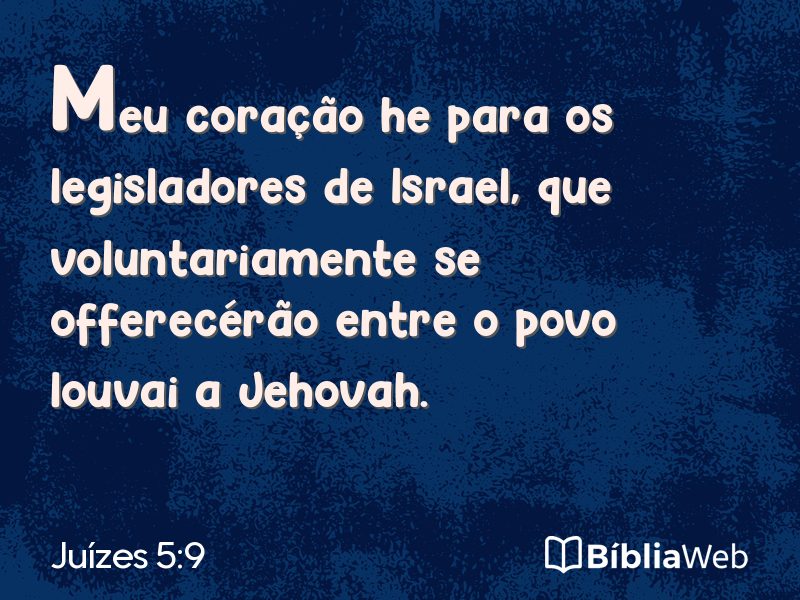 Juízes 5:9 em imagem para compartilhar