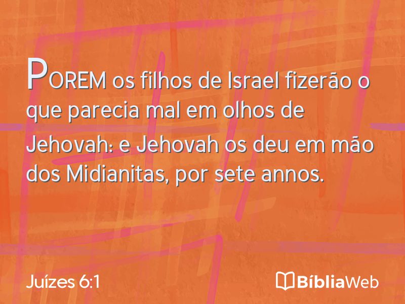 Juízes 6:1 em imagem para compartilhar