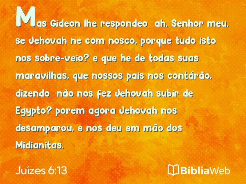 Juízes 6:13 em imagem para compartilhar