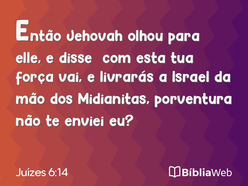 Juízes 6:14 em imagem para compartilhar