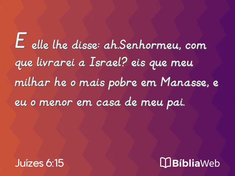 Juízes 6:15 em imagem para compartilhar