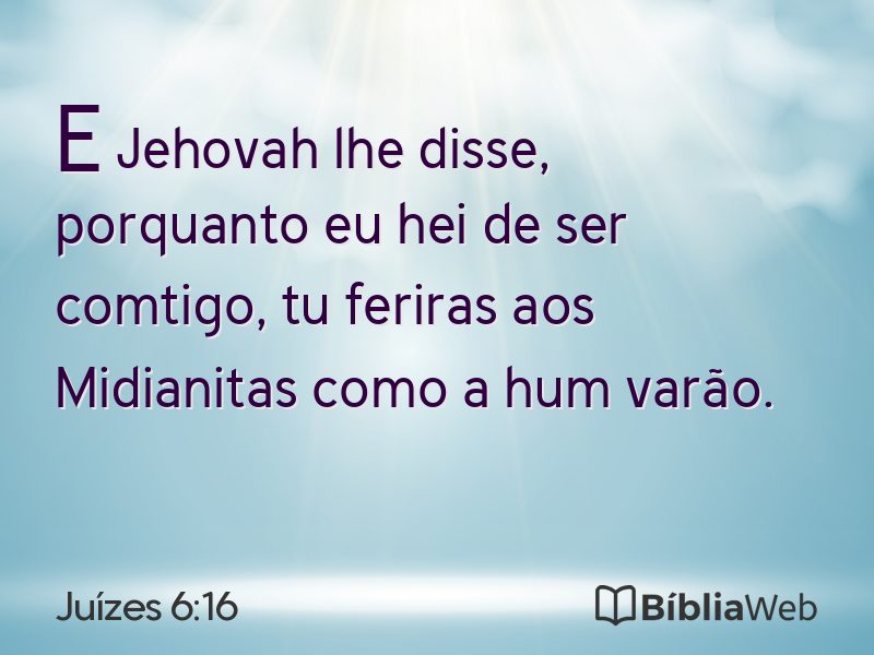 Juízes 6:16 em imagem para compartilhar