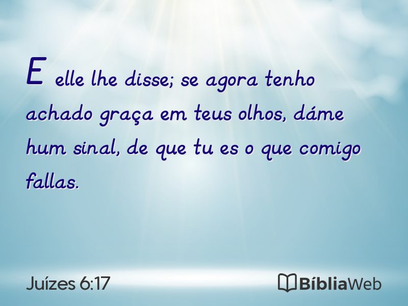 Juízes 6:17 em imagem para compartilhar