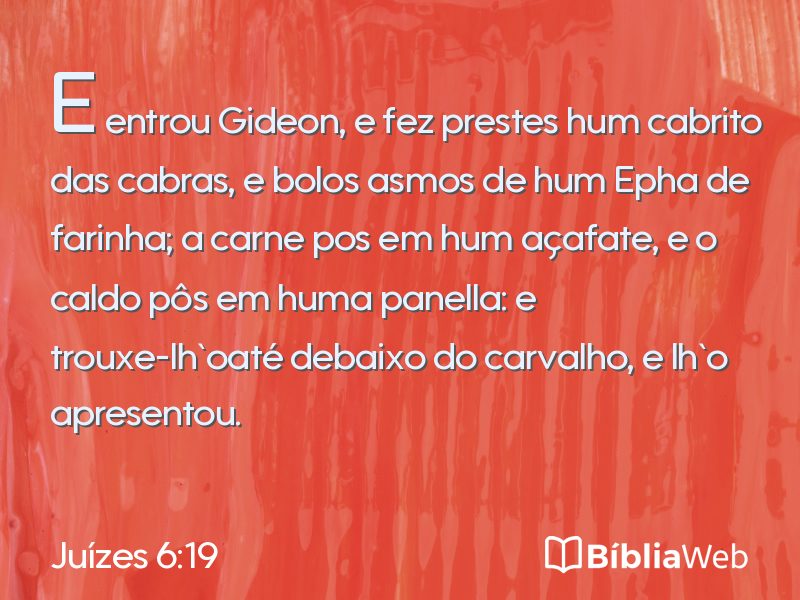 Juízes 6:19 em imagem para compartilhar