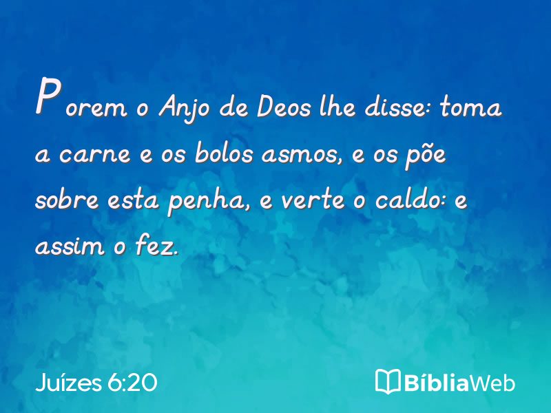 Juízes 6:20 em imagem para compartilhar