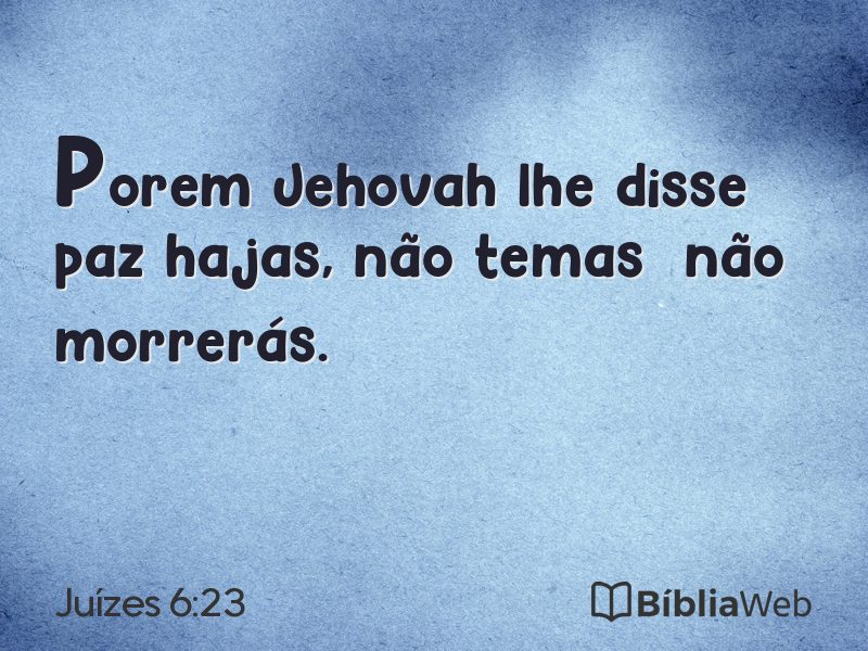 Juízes 6:23 em imagem para compartilhar