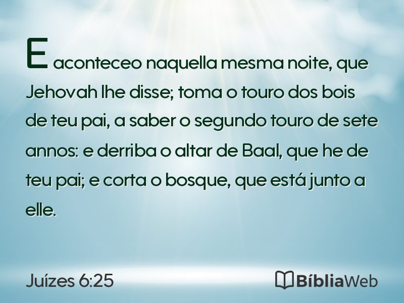 Juízes 6:25 em imagem para compartilhar