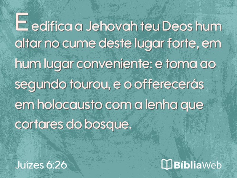 Juízes 6:26 em imagem para compartilhar