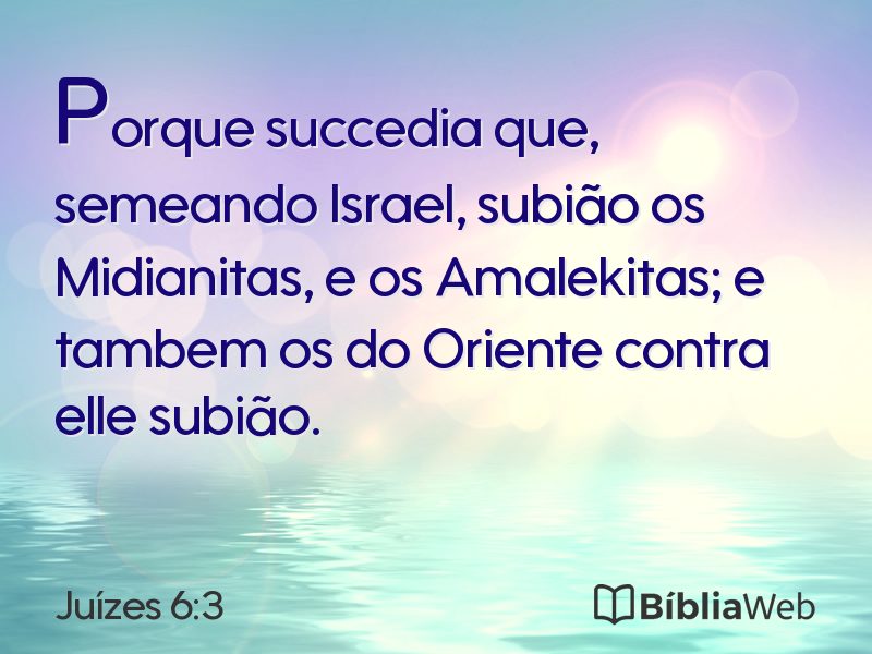 Juízes 6:3 em imagem para compartilhar