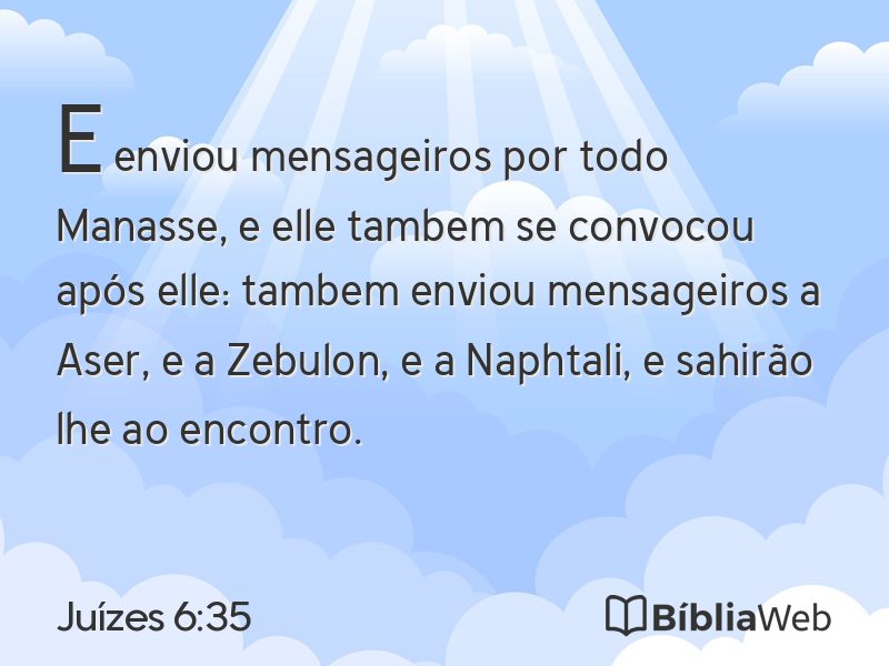 Juízes 6:35 em imagem para compartilhar