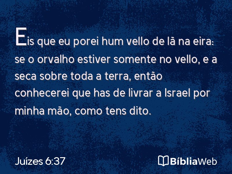 Juízes 6:37 em imagem para compartilhar