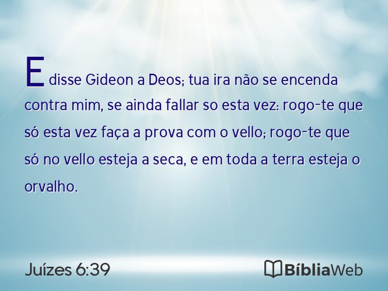 Juízes 6:39 em imagem para compartilhar