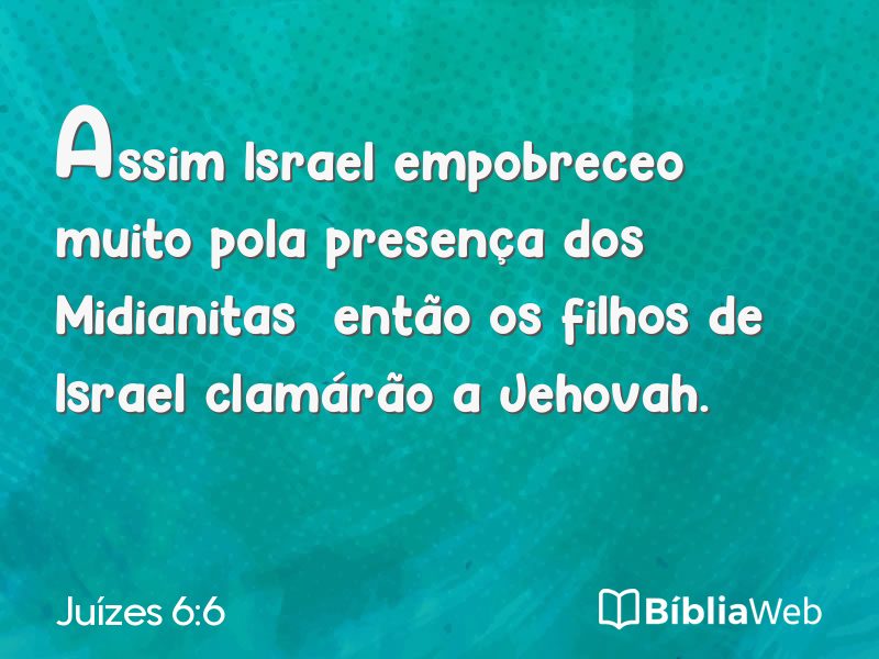 Juízes 6:6 em imagem para compartilhar
