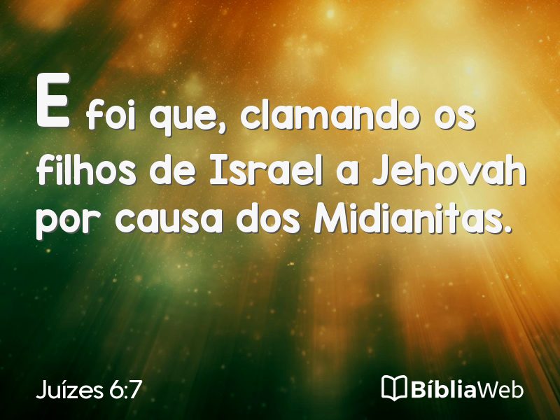 Juízes 6:7 em imagem para compartilhar