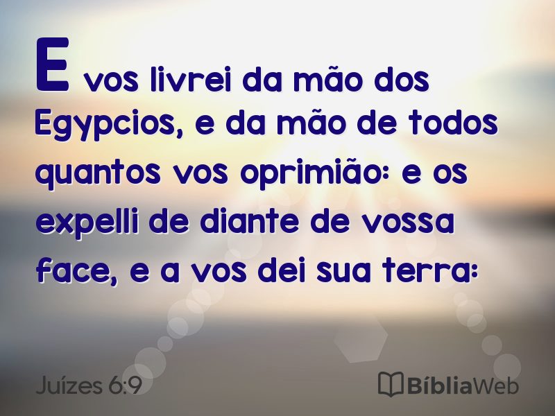 Juízes 6:9 em imagem para compartilhar