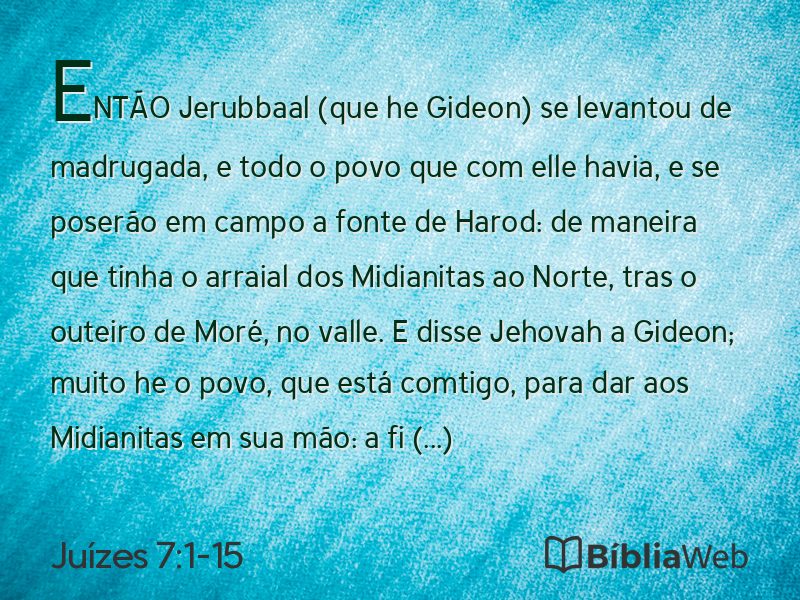 Juízes 7:1-15 em imagem para compartilhar