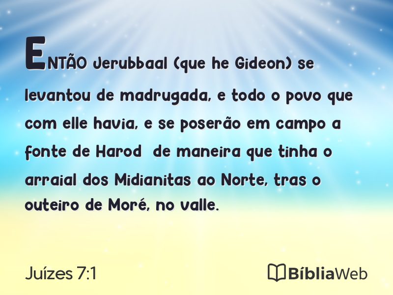 Juízes 7:1 em imagem para compartilhar