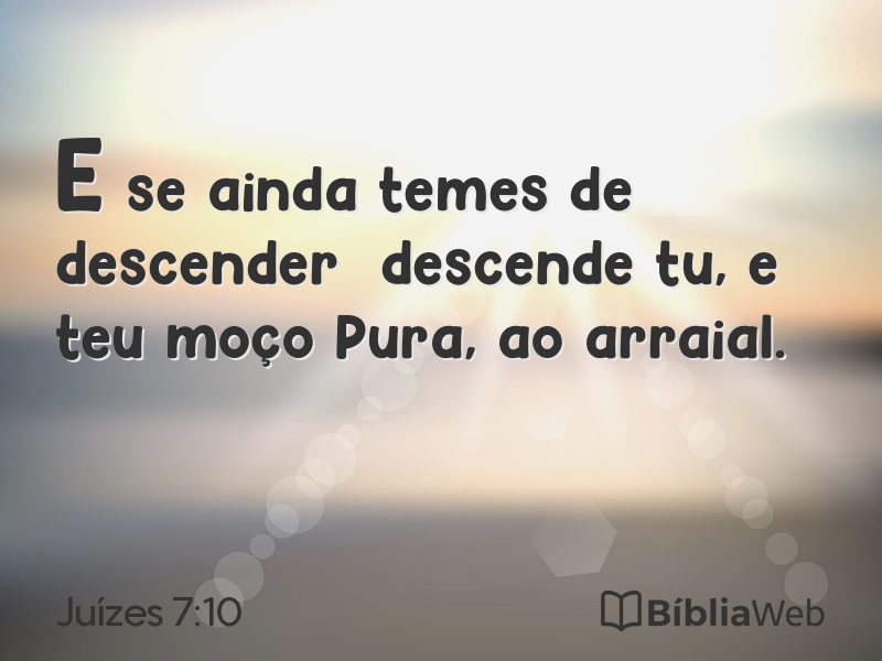 Juízes 7:10 em imagem para compartilhar