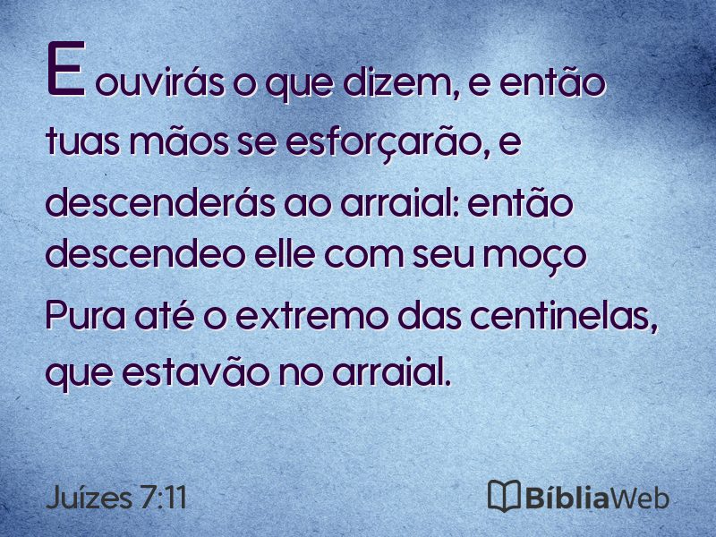 Juízes 7:11 em imagem para compartilhar