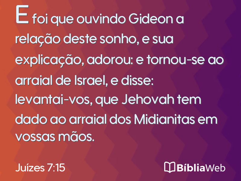 Juízes 7:15 em imagem para compartilhar