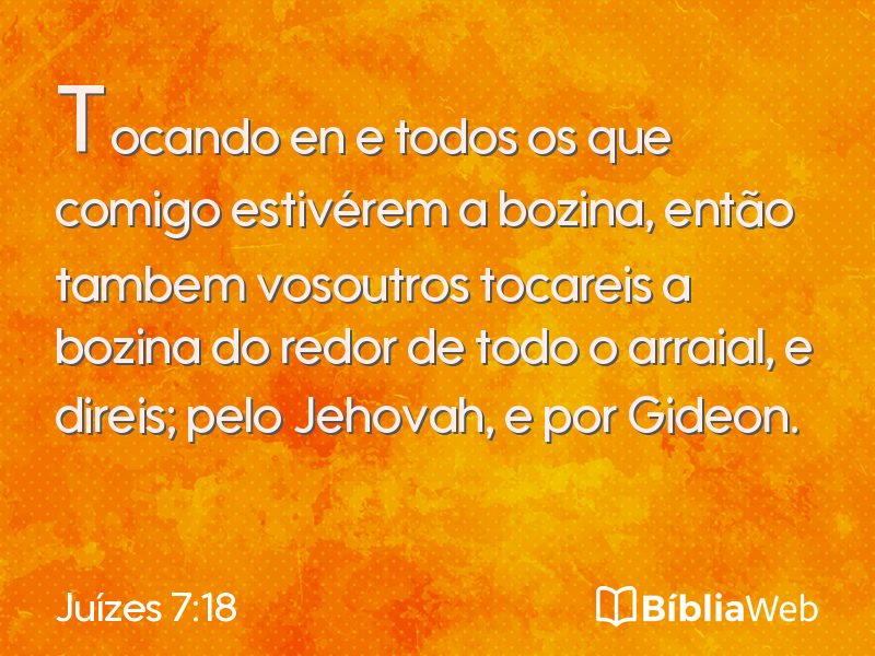 Juízes 7:18 em imagem para compartilhar