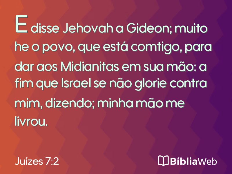 Juízes 7:2 em imagem para compartilhar