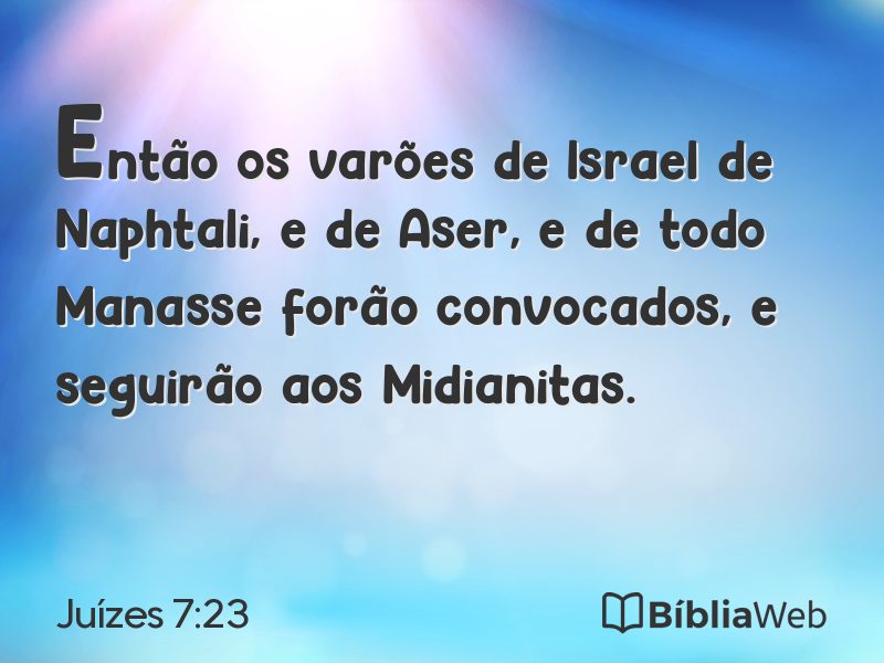 Juízes 7:23 em imagem para compartilhar
