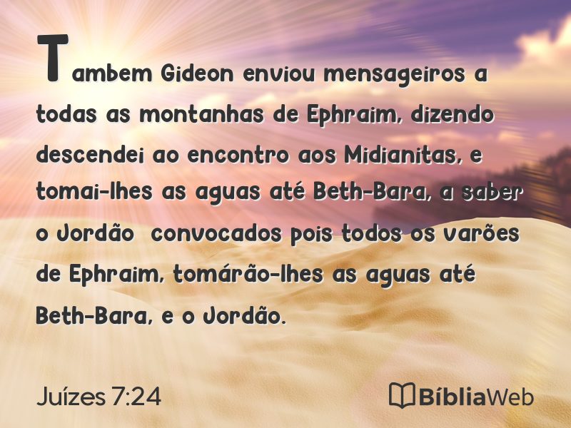 Juízes 7:24 em imagem para compartilhar