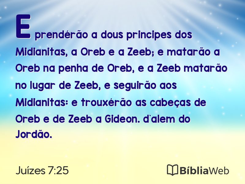 Juízes 7:25 em imagem para compartilhar