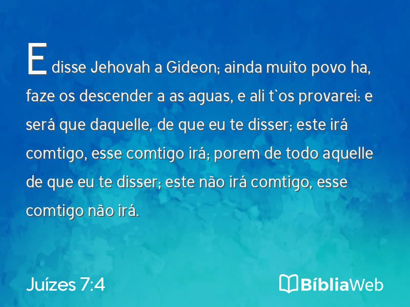 Juízes 7:4 em imagem para compartilhar