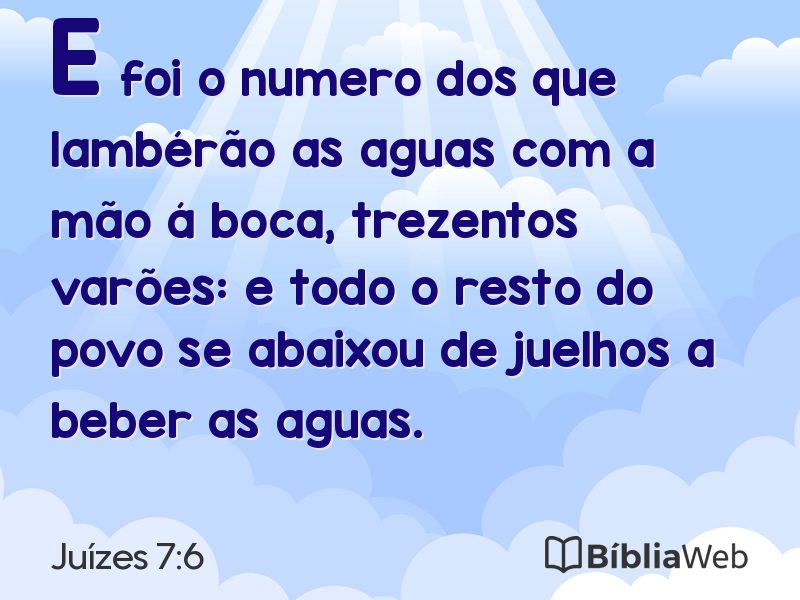Juízes 7:6 em imagem para compartilhar