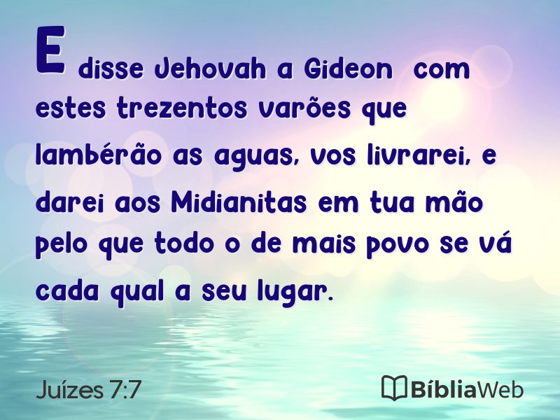 Juízes 7:7 em imagem para compartilhar