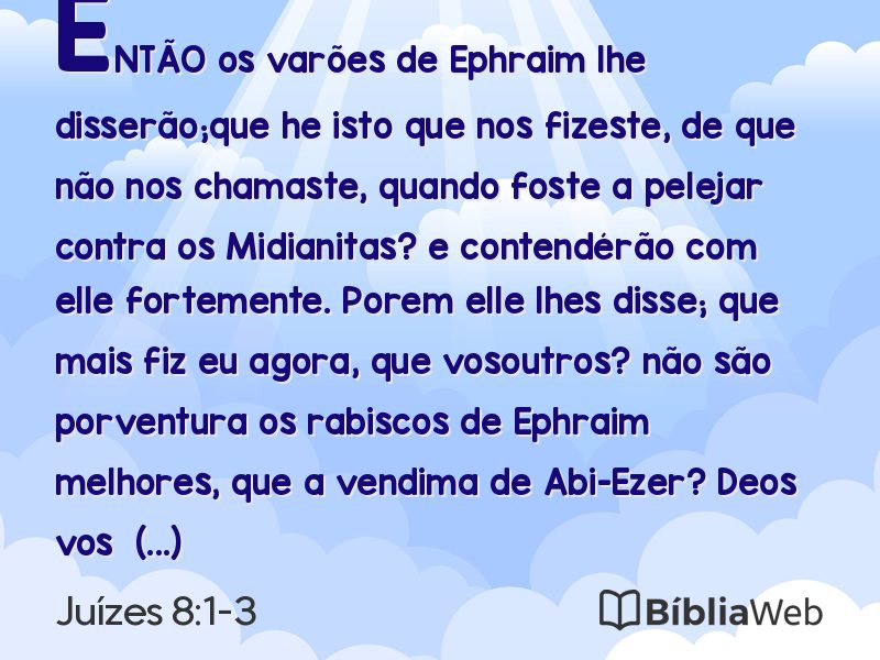 Juízes 8:1-3 em imagem para compartilhar