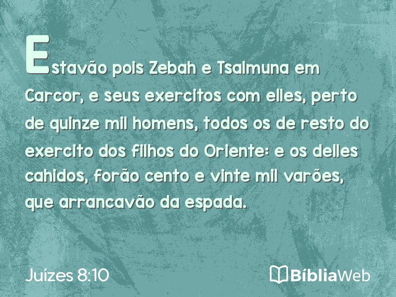 Juízes 8:10 em imagem para compartilhar