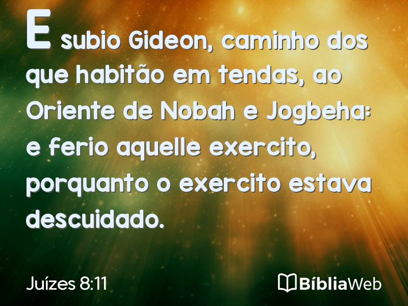 Juízes 8:11 em imagem para compartilhar