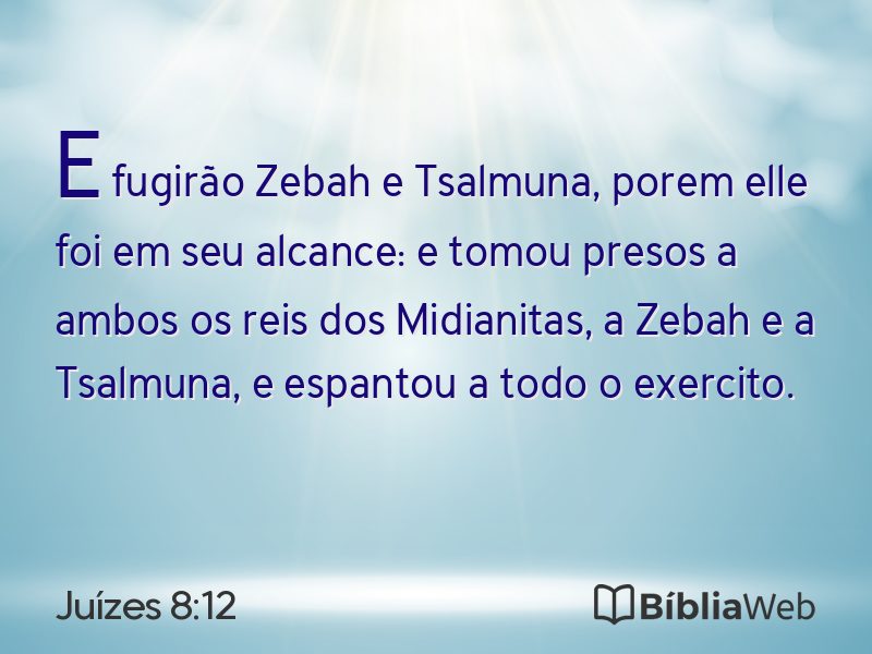 Juízes 8:12 em imagem para compartilhar