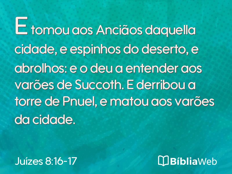Juízes 8:16-17 em imagem para compartilhar